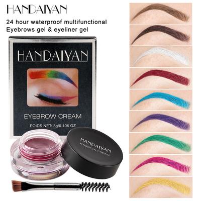 12 Colors Waterproof Not Easy To Fade Color Dyed Eyebrow Cream Makeup Cos Special