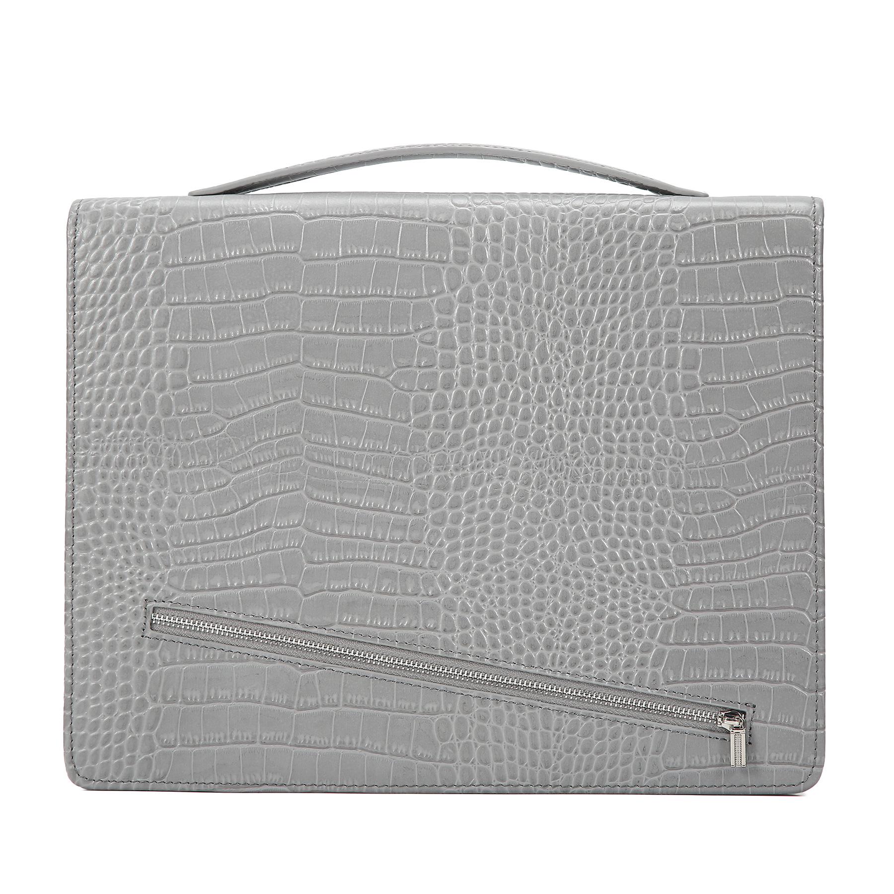 Crocodile Pattern 13-inch Tablet Bag - Multi-functional Business Document Holder