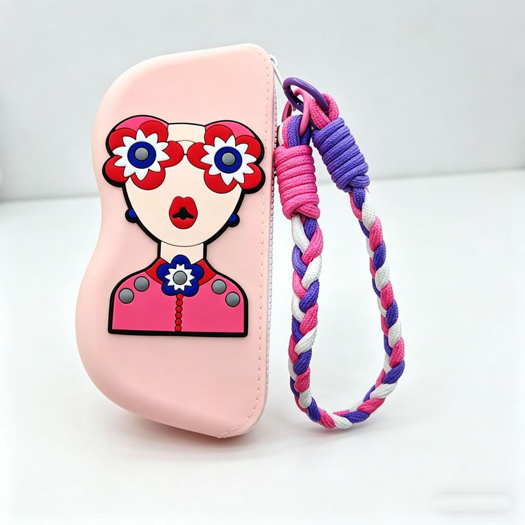 1Pc New Silicone Glasses Bag Portable Fashion DIY Sunglasses Sunglasses Protection Glasses Case Hanging Bag Glasses Bag