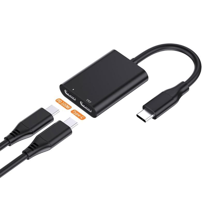 Portable AR Glasses Expansion Hubs Featuring USB A and USB C Port for Efficient Device Connectivitys