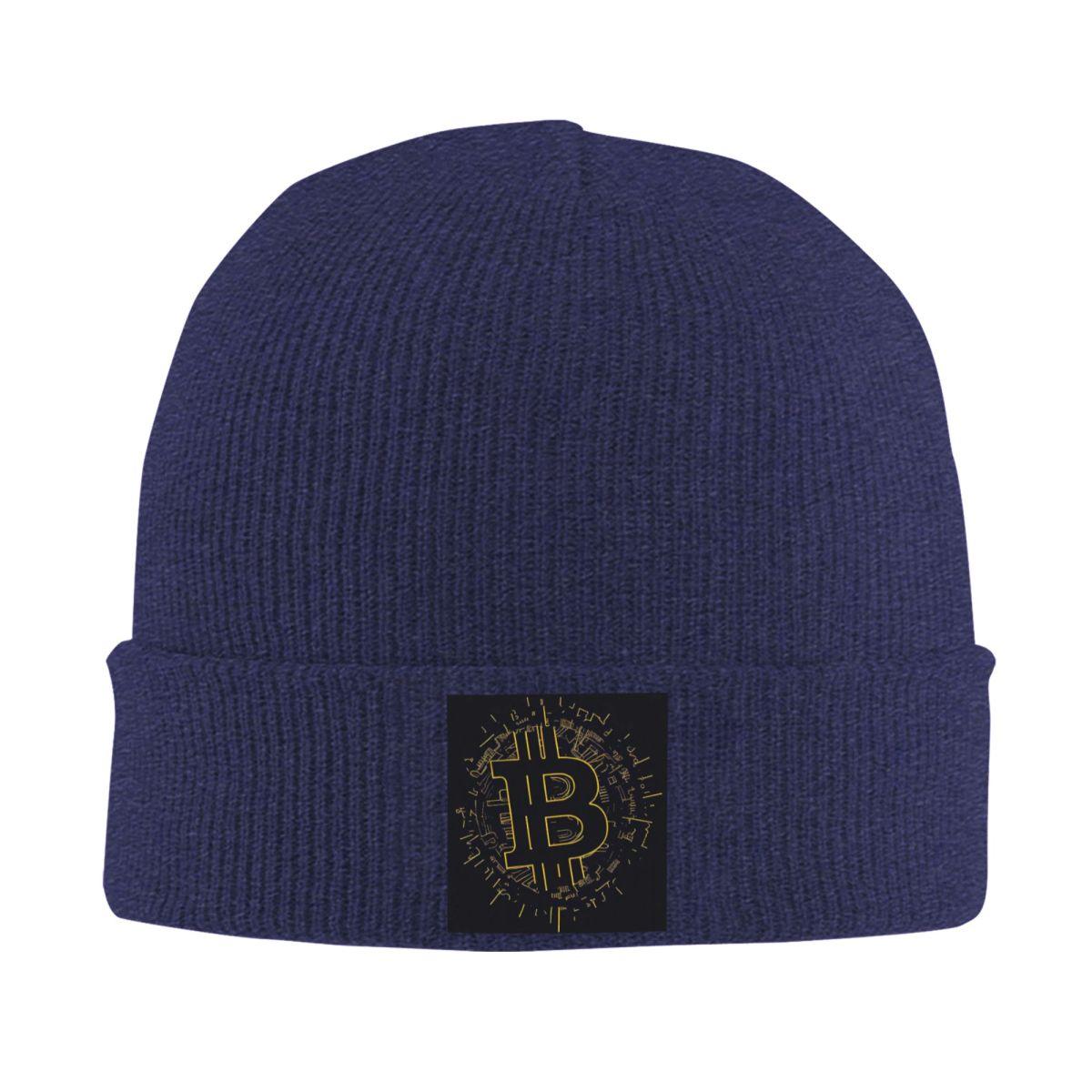 

Bitcoin BTC Crypto Currency Warm Knitted Cap Winter Knit Bonnet Hat Skullies Beanies Hip Hop Caps for Unisex One Size