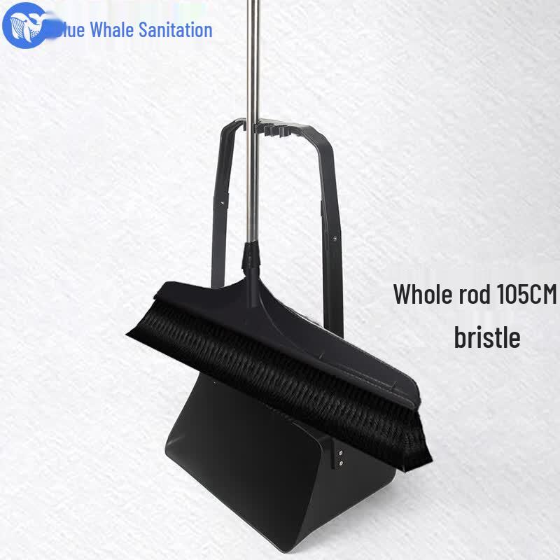 LanJing HuanWei Outdoor Hard Bristle Broom and Dustpan Set