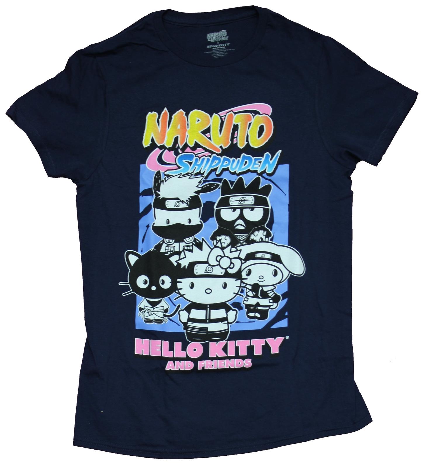 Naruto Shippuden Mens T-Shirt - Naruto x Hello Kitty x Sanrio Collab XL