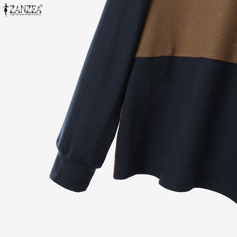 ZANZEA Damen Langarmbluse und Lange Röcke Muslimische Zweiteiler-Anzugsets