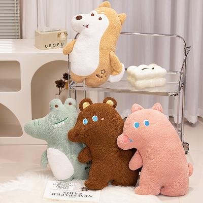 Pig, Shiba Inu, Crocodile Ins Home Pillow Cute Bear, Dinosaur, Animal Series Plush Toys