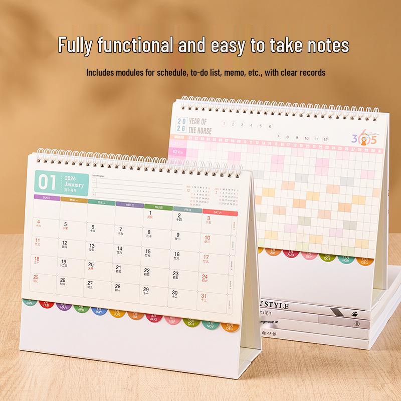 2026 Year of the Horse Enterprise Desk Calendar with Custom Logo - Special Edition for Creative Logistics