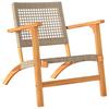 Vidaxl 3-Cz. Bistro Meubelset, Beige, Polyrattan En Acaciahout