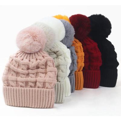 Hat Women Korean Thick Wool Hat Ball Knitted Hat for Autumn Winter Warmth Ear Protection Hat Students