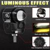 2Pcs Motorcycle Led Lens Spotlight Dual-Color High Low Beam External Headlight Auxiliary Fog Lamp Moto Driving Lamp