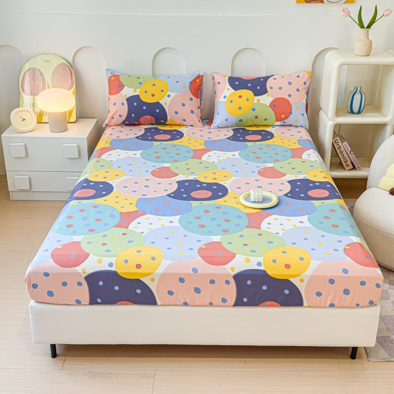 100% Cotton Fitted Sheet Soft Bed Cover Skin-friendly Bedsheets Home Mattress Cover Elastic Bed Linen Lençol (No Pillowcase)