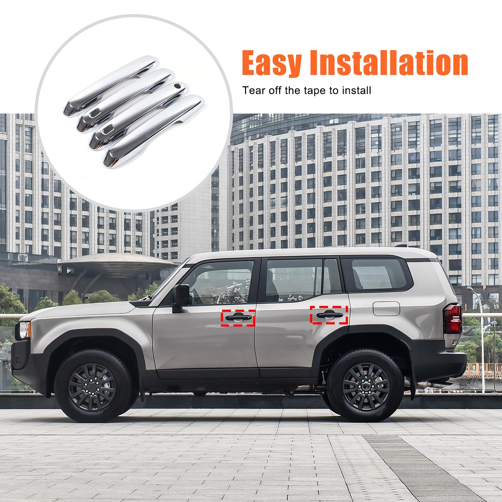 Silver ABS Outside Door Handle Cover For Toyota Land Cruiser  LC250 2024+