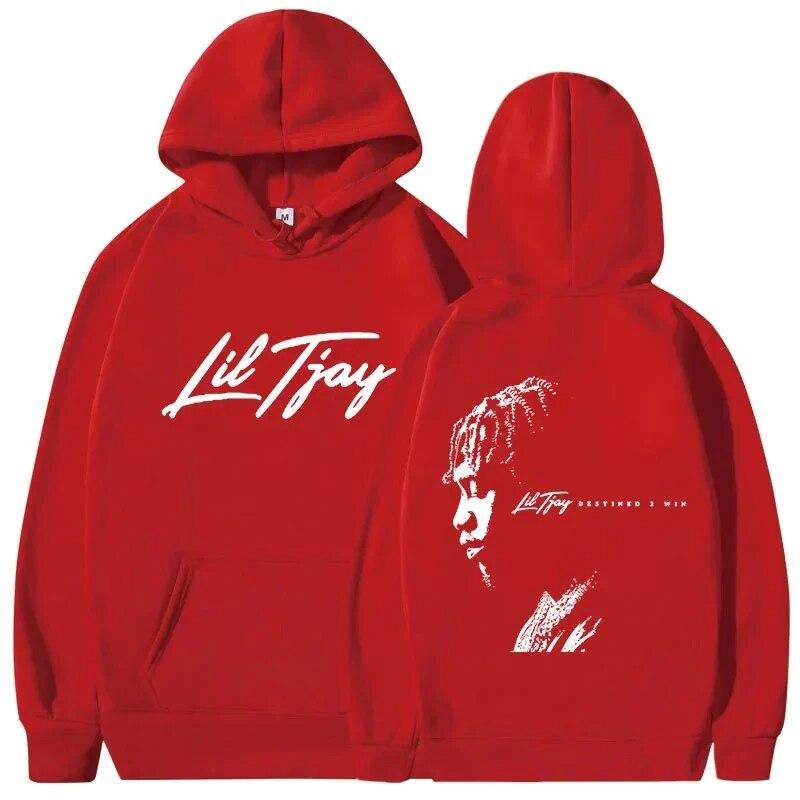 Rapper Lil Tjay Destined 2 Win Musikalbum Print Pullover Hoody Damen Sweatshirts Hoodies y2k Kleidung Herbst Winter Unisex Hoodie Unisex