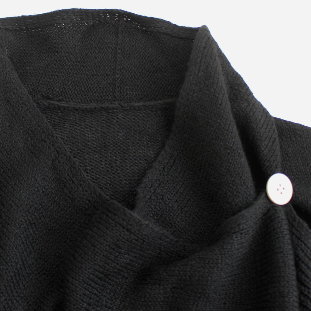 Women's Asymmetric Cardigan Sweater with Buttons and for Casual Outwear