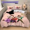 3pcs Meilin Mei Lee and Friends Bedding Set, Including 1 Quilt Cover and 2 Pillow Shams, Without Filling, Soft and Comfortable Home Bedroom Q066