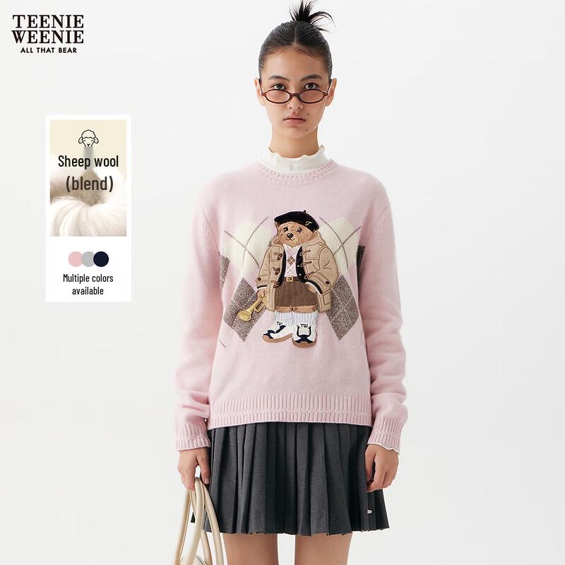 

Женский вязаный свитер с мультяшным медведем Teenie Weenie S