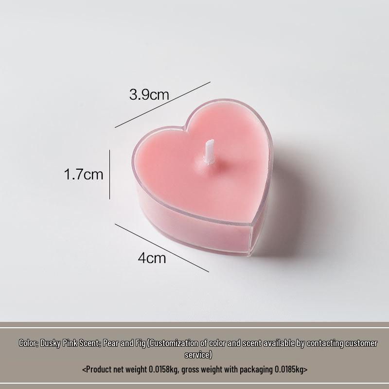 Heart-Shaped Romantic Birthday Candles: Create a Cozy Candlelight Dinner Ambiance