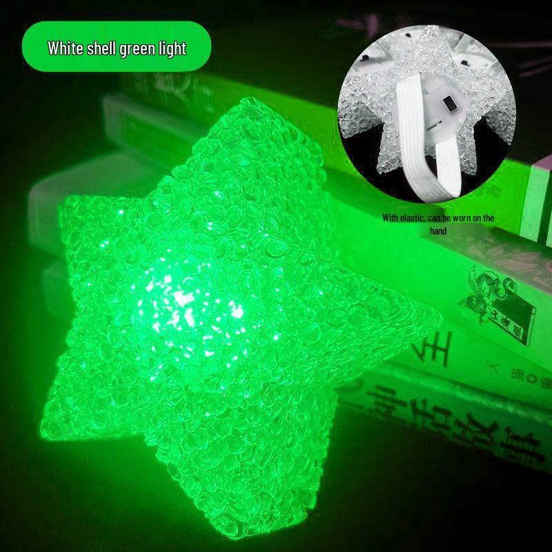 Handheld Luminous Five-Pointed Star Performance Prop 8CM with Wristband