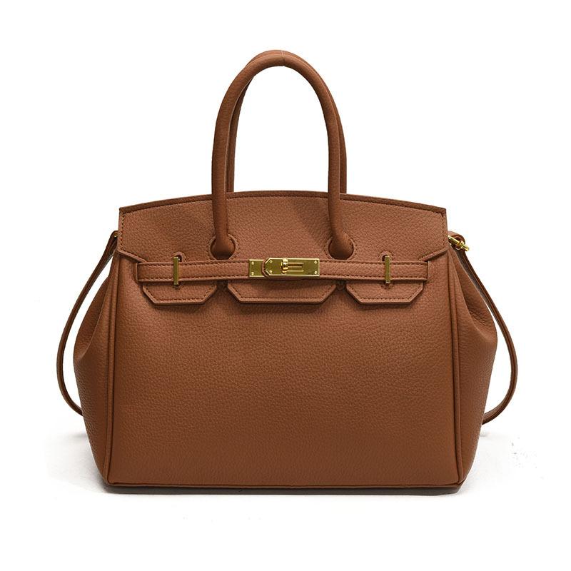 Retro Classic New Portable Platinum Bag Women's Lychee Pattern Fashionable Versatile Shoulder Messenger Bag