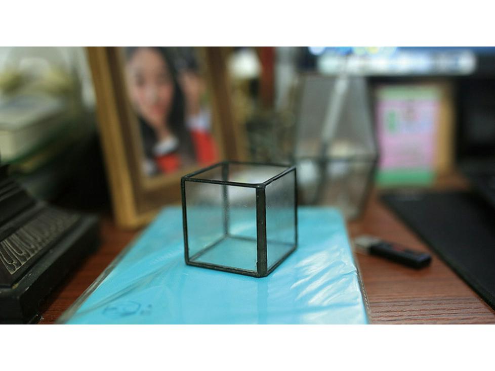 Square Transparent Glass Jewelry Box - Ring, Ear Stud, Earring, and Necklace Organizer