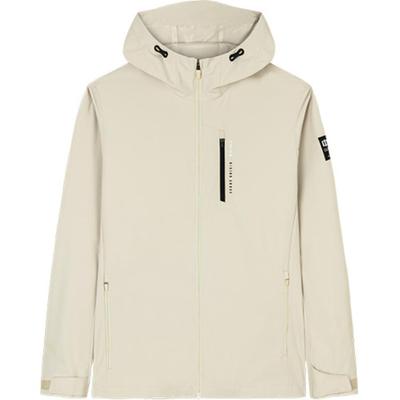 Comfortable Breathable Sports Windbreaker With Letter Zipper And Hood Men Outerwear Cool-Gray 152437603-1