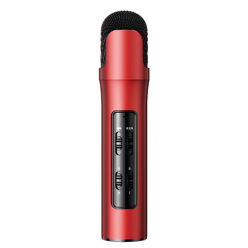 

Adult P1 Capacitive DSP Sound Effect Bluetooth Wireless Stereoscopic Reverb Live Recording KTV Noise Reduction Microphone червоний