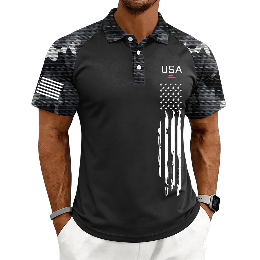 Men's Casual Button-Down Collar Short-Sleeve Shirt