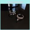 Starry Copper Ring For Women Exquisite Design With Star-shaped Zircon Inlay