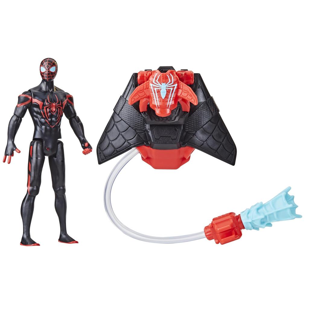 Hasbro Marvel Epic Hero Series Web Splashers Miles Morales Action Figure with Water Gear Ages 4 and Up Authentic Spider-Man 4-inch (10cm) Accessory,