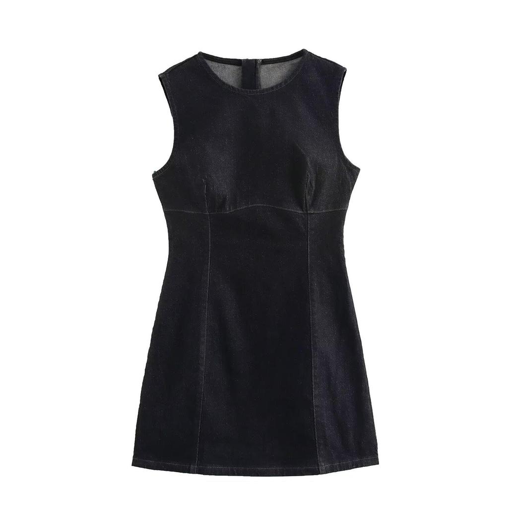 Spring 2025 Women's Fashion: Elegant Slim Round Neck Sleeveless Dress