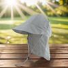 Kids Outdoor Sun Protective Fisherman Hat With Neck Flap Drawstring Breathable Bucket Hat For Hiking and Camping