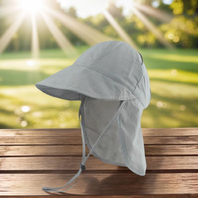 Kids Outdoor Sun Protective Fisherman Hat With Neck Flap Drawstring Breathable Bucket Hat For Hiking and Camping