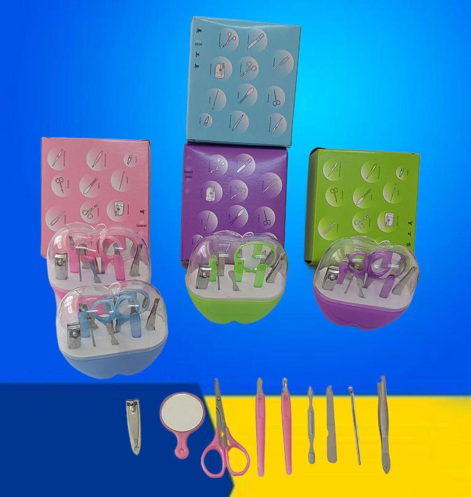 8-Piece Apple Nail Art Manicure Set with Nail Clippers