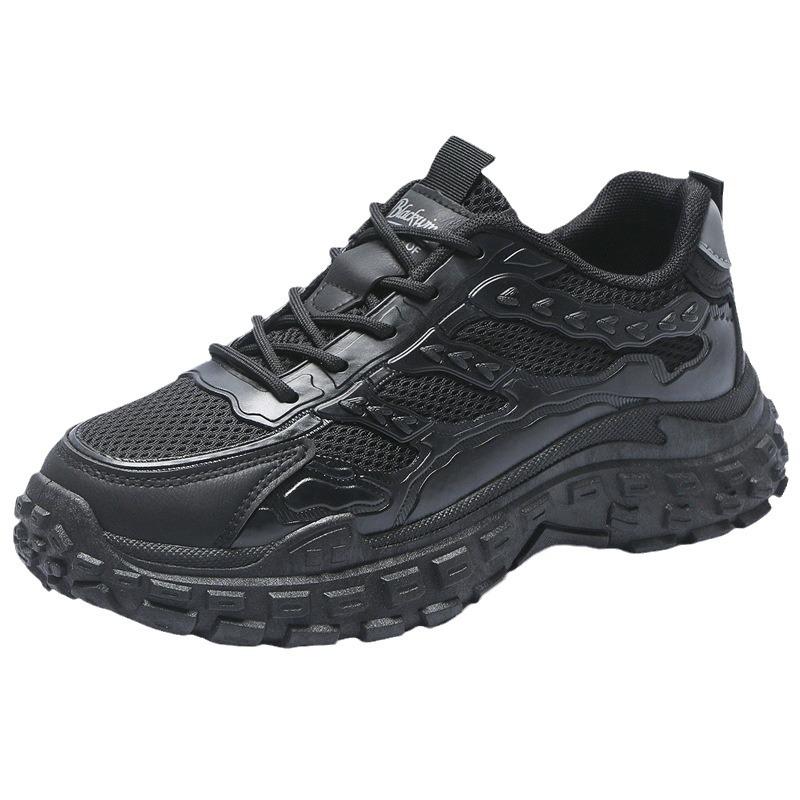 Autumn men's shoes new breathable mesh shoes men's trend versatile thick-soled non-slip wear-resistant sports and leisure shoes