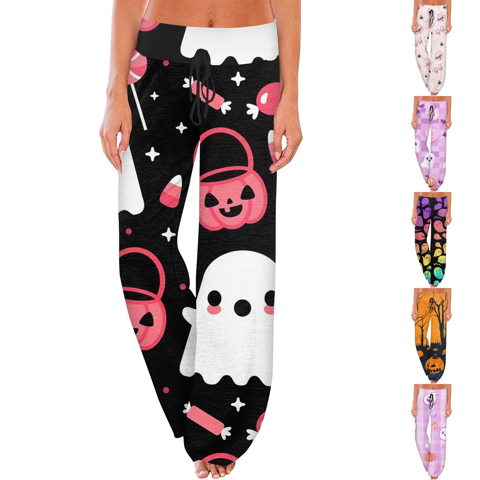 

Женские модные повседневные удобные пижамные брюки с принтом и широкими штанинами на шнурке