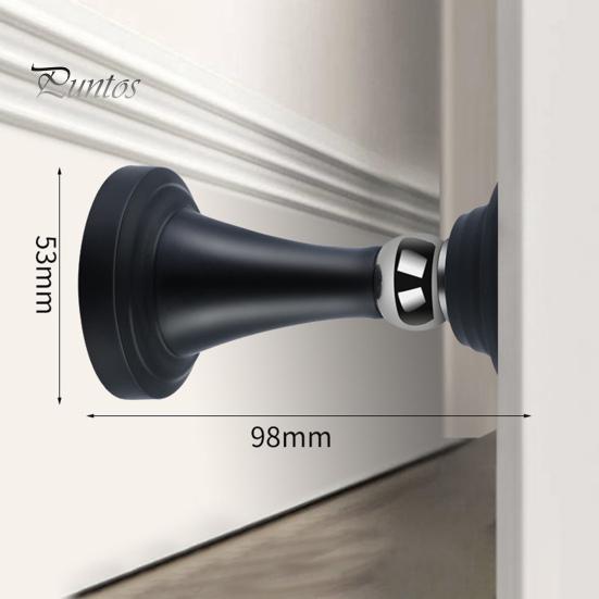 Door Stopper 1 Set Punch-free Anti-collision Stainless Holder Steel Magnetic Stopping Bumper Household Supplies Stop