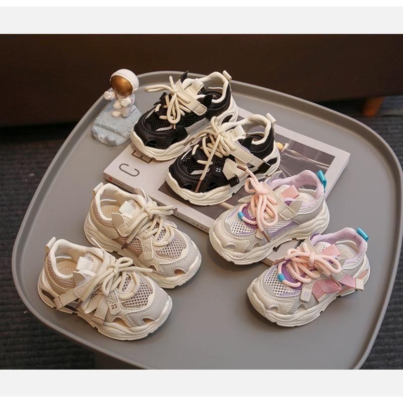 Summer Children's Sports Shoes Casual Boys Sandals Single Net Running Shoes One Pedal Dad Shoes Breathable