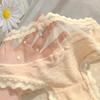 Mid Waist Underwear for Women Bow Mesh Briefs Summer Lace Seamless Panties  Female