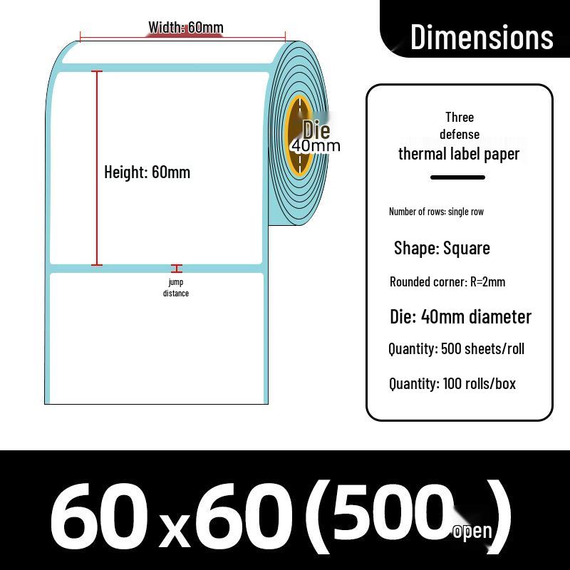 Durable Thermal Barcode Label Stickers - Single/Double/Multiple Rows