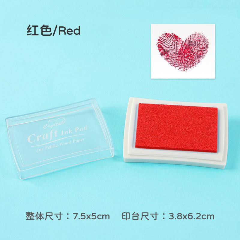 1pcs/pack Large Solid Color Inkpad: Creative Handbook Decoration Diy Basic Finger Stamp Accessories Indonesian Utility