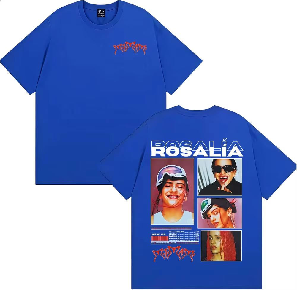 Sängerin Rosalia Motomami Album 2026 Druck T-Shirts Unisex Unisex Mode Hip Hop 90er Vintage T-Shirt Kurzarm Übergröße T-Shirts
