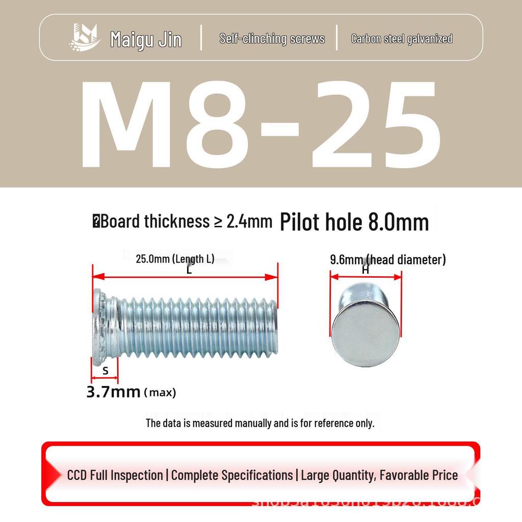 Flat Head Carbon Steel Galvanized Rivet Nuts FH-M2 to M10 - Free Shipping