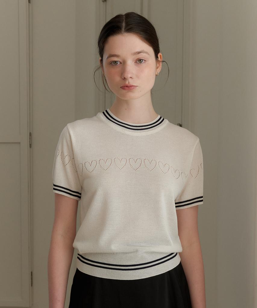 YUPPE Heart Color Knit_Ivory