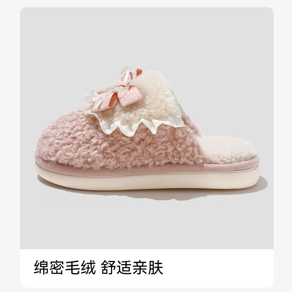 Couple Winter Cotton Slippers Autumn and Winter 2025 New Indoor Home Non-slip Soft Bottom Plush Cotton Drag