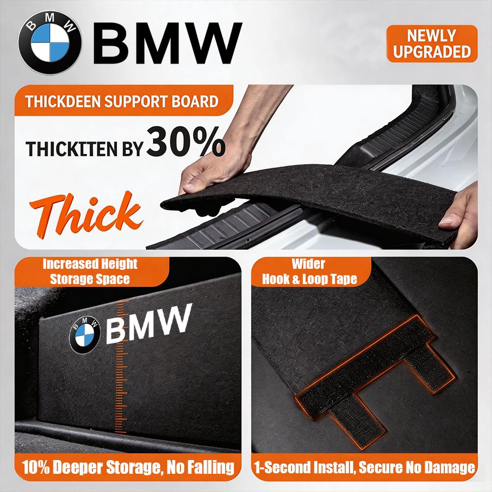 OANW5 2Pcs Suede Car Trunk Side Divider Storage Board Accessories For BMW 3 4 5 Series X3 X4 G20 F30 G30 F10 G01 G32 G22 M Performance
