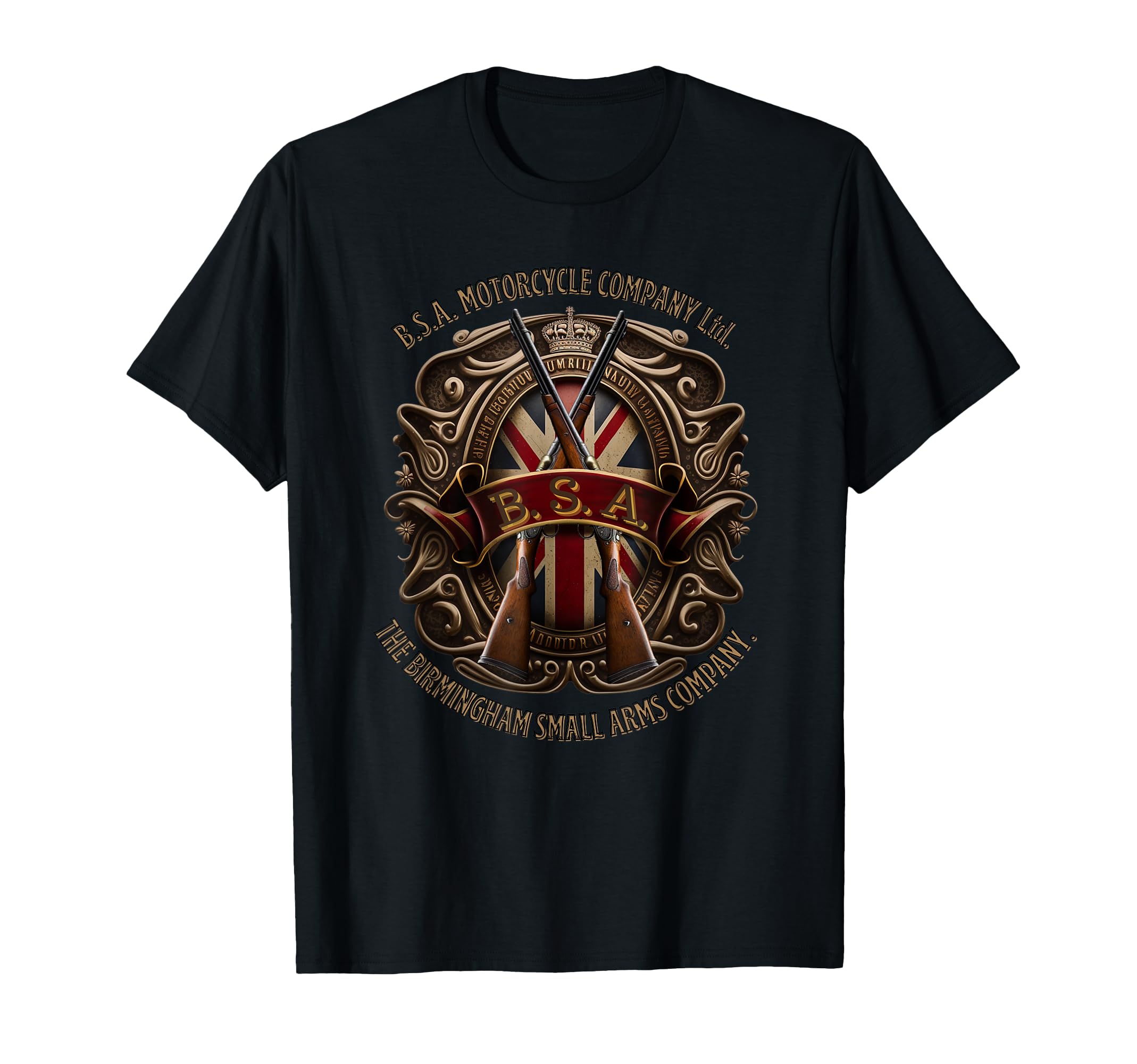 

BSA vintage style motorcycle badge T-shirt