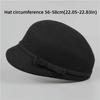 Woolen Fabric Wool Blended Hat Black Newsboy Hat Elegant Painter Beret  Daily Wear