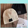 Solid Trendy Color High Top Wool Hat Letter Pattern Youth Streetwear Cold Season