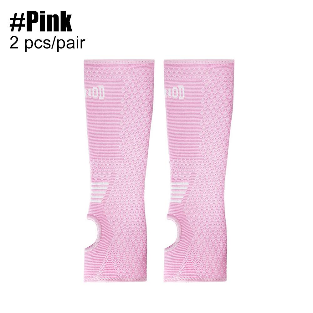 

1 Pair Outdoor Sports Sleeve Arm, Fingerless Gloves For Women Knit Thigh High Striped Arm Warmer Thumb Hole Stretchy Gloves L