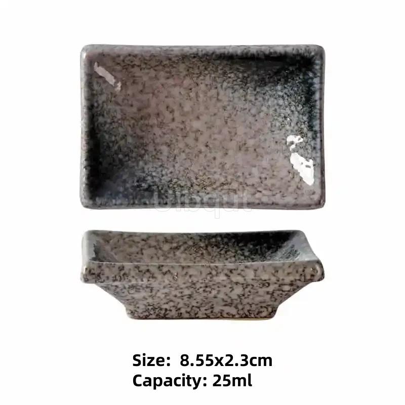 ceramic small square sauce dish Japanese style sushi dish flavoring sushi mustard plate soy sauce cherry blossom Pepper tray