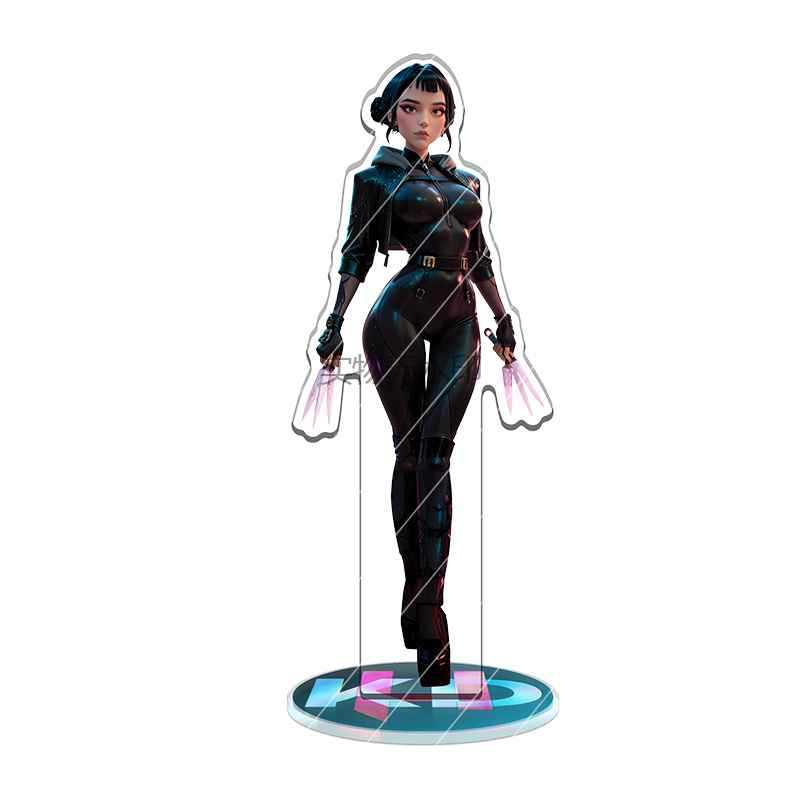 Kawaii K-Pop Demon Hunters Anime Zoe Rumi Mira Saja Boys Superstar Acrylic Surroundings Standing Sign 15Cm Desktop Ornaments